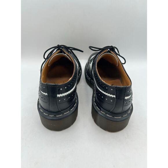 Dr. Martens Made in England Rare VTG Black White Brogue Oxford Wingtip & Chunky - Picture 10 of 12
